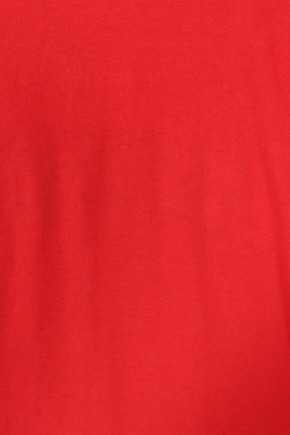 REEBOK Big Spell Out Logo Red Single Stitch T-Shirt USA Made (S-M)