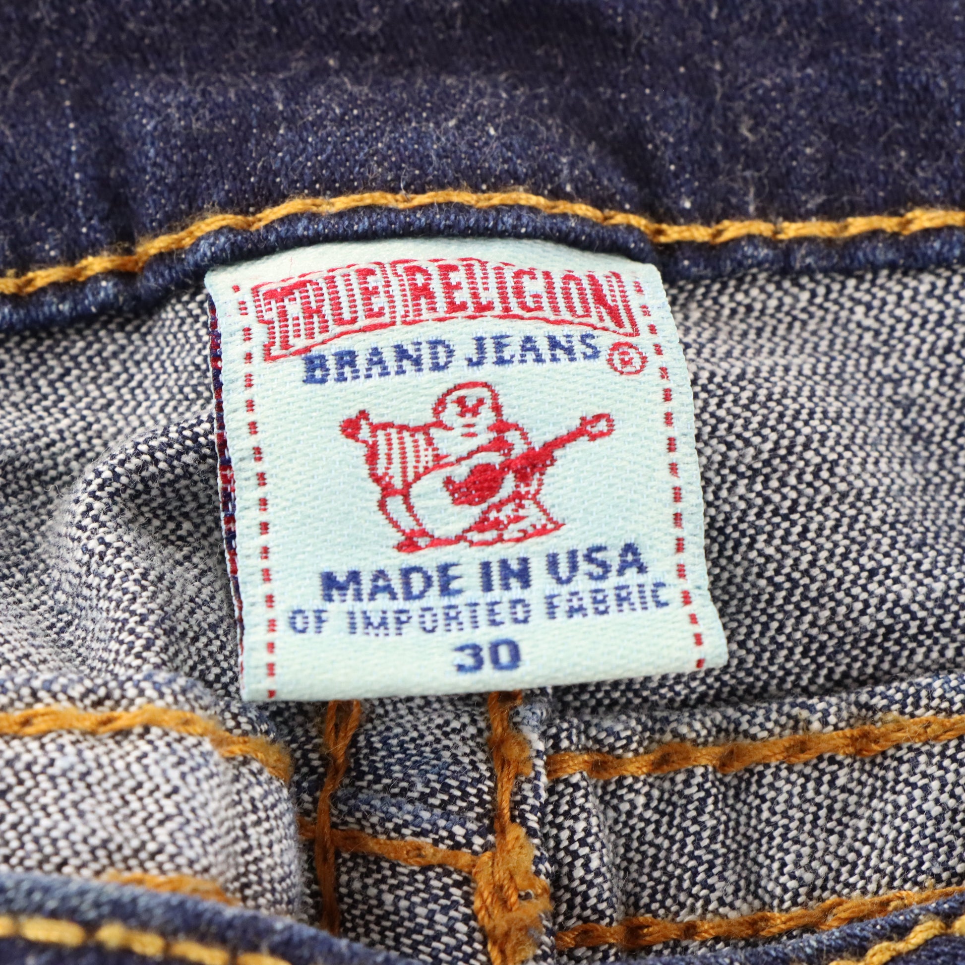 Vintage TRUE RELIGION Blue Medium Wash Y2K Flap Pocket Jeans USA Made (30) ***COCO Vintage Sole Melbourne