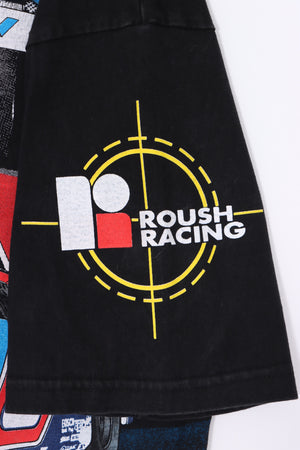 NASCAR 1995 Mark Martin 'Sharp Shooter' All Over T-Shirt USA Made (L)