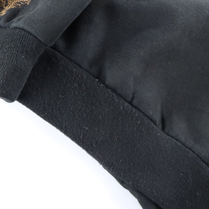 Vintage KANJI JEANS Embroidered Faux Suede & Medallion Detail Full Zip Hoodie Sweatshirt (L) ***COCO Vintage Sole Melbourne