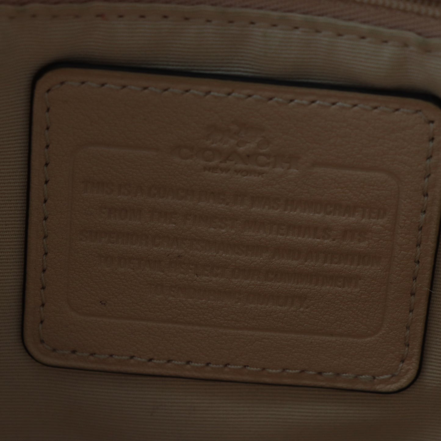COACH 'Isabelle East/West' Pink Pebble Leather Handbag