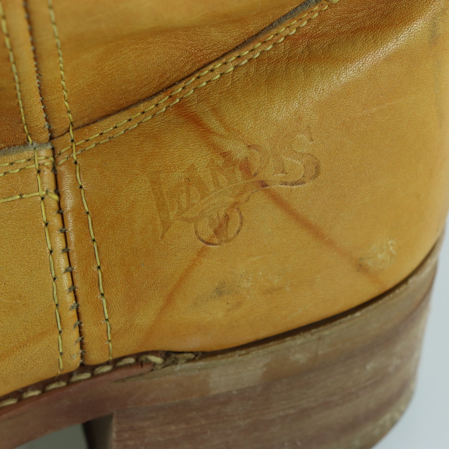 BILTRITE 'Frye Style' Yellow Square Toe Campus Boots (12)