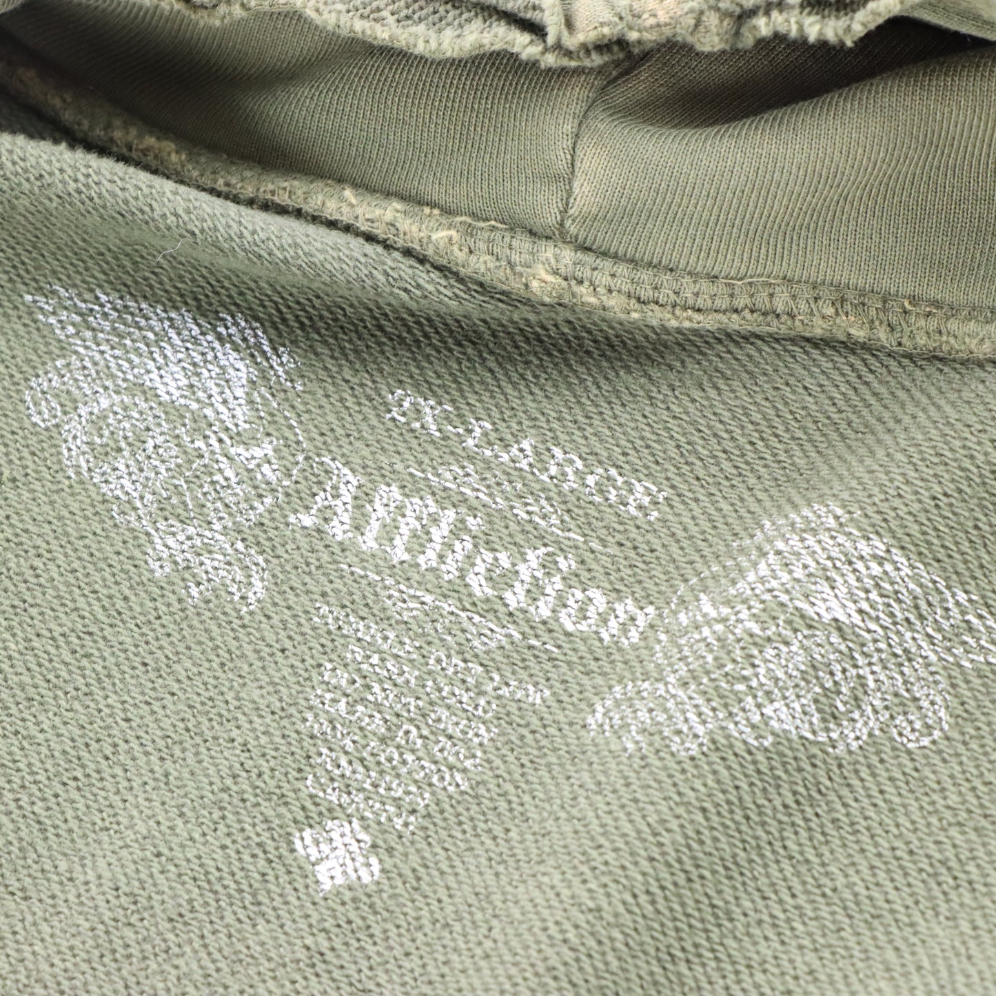 Vintage AFFLICTION Y2K Green Distressed Hoodie Sweatshirt *Aubs Vintage Sole Melbourne