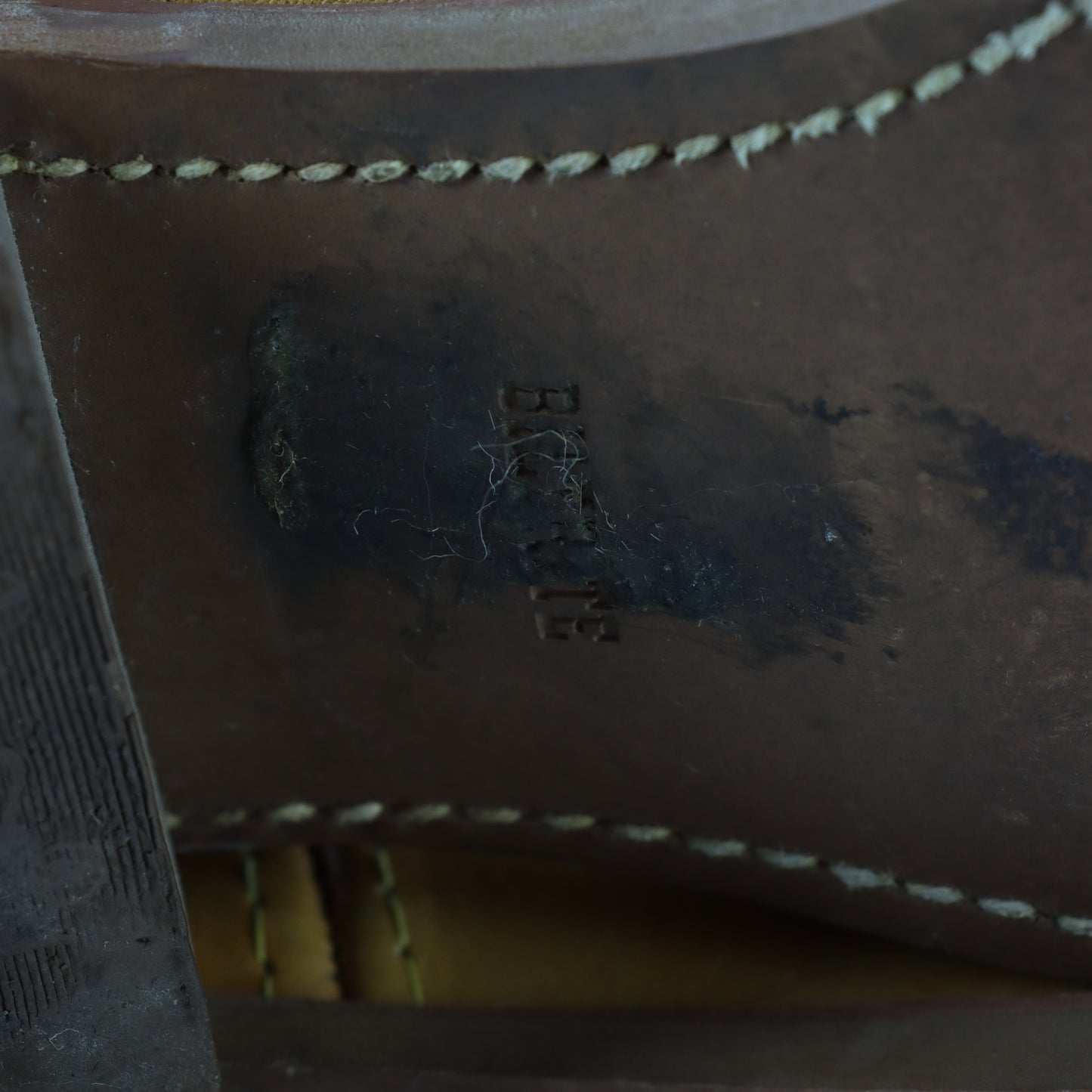 BILTRITE 'Frye Style' Yellow Square Toe Campus Boots (12)