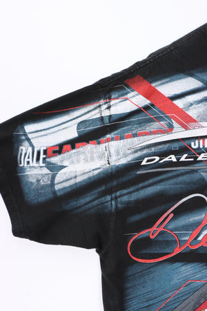 NASCAR Dale Earnhardt Jr 2004 "Game Face" All Over T-Shirt (L)