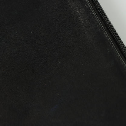 COACH Black Smooth Leather Wristlet Purse Bag