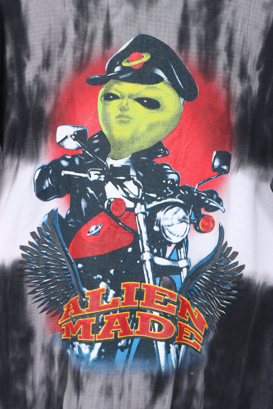 Tie Dye 'Alien Made' Graphic Print T-Shirt (L)