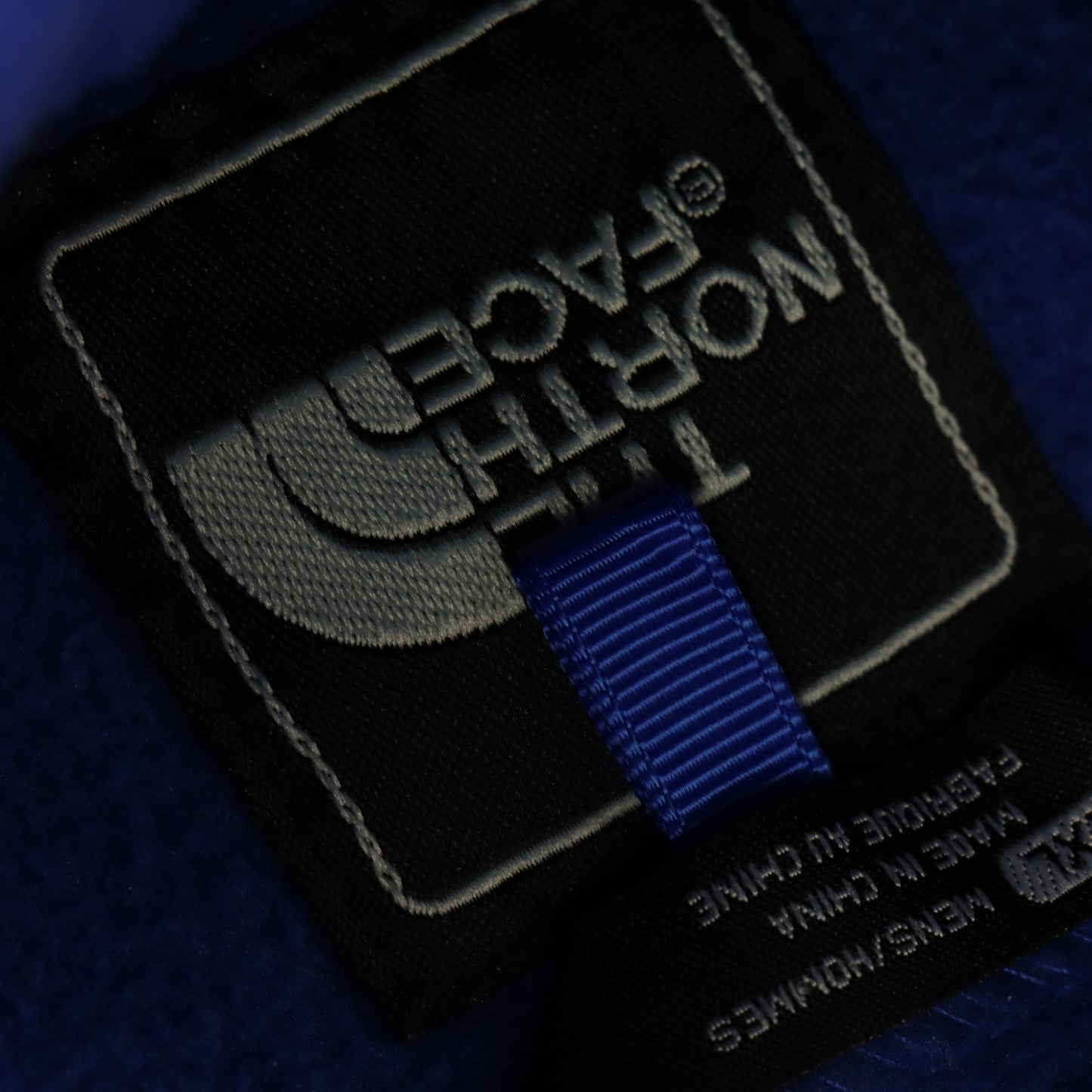 THE NORTH FACE Embroidered Logo Blue & Black Fleece Zip Up Jacket (XXL)