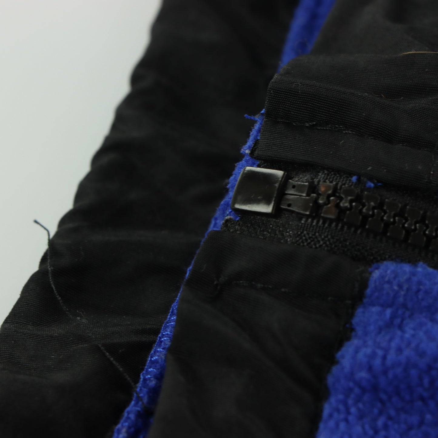 THE NORTH FACE Embroidered Logo Blue & Black Fleece Zip Up Jacket (XXL)