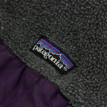 PATAGONIA Grey & Purple 1/4 Snap Fleece Sweatshirt (M)