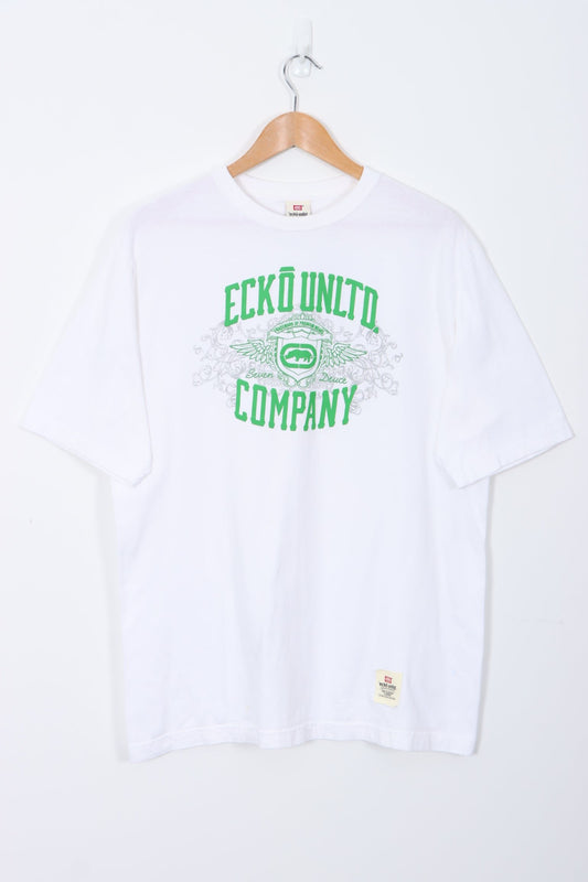 Ecko Unltd. Company 'The Classic T-Shirt' Green Spell Out Tee (L)