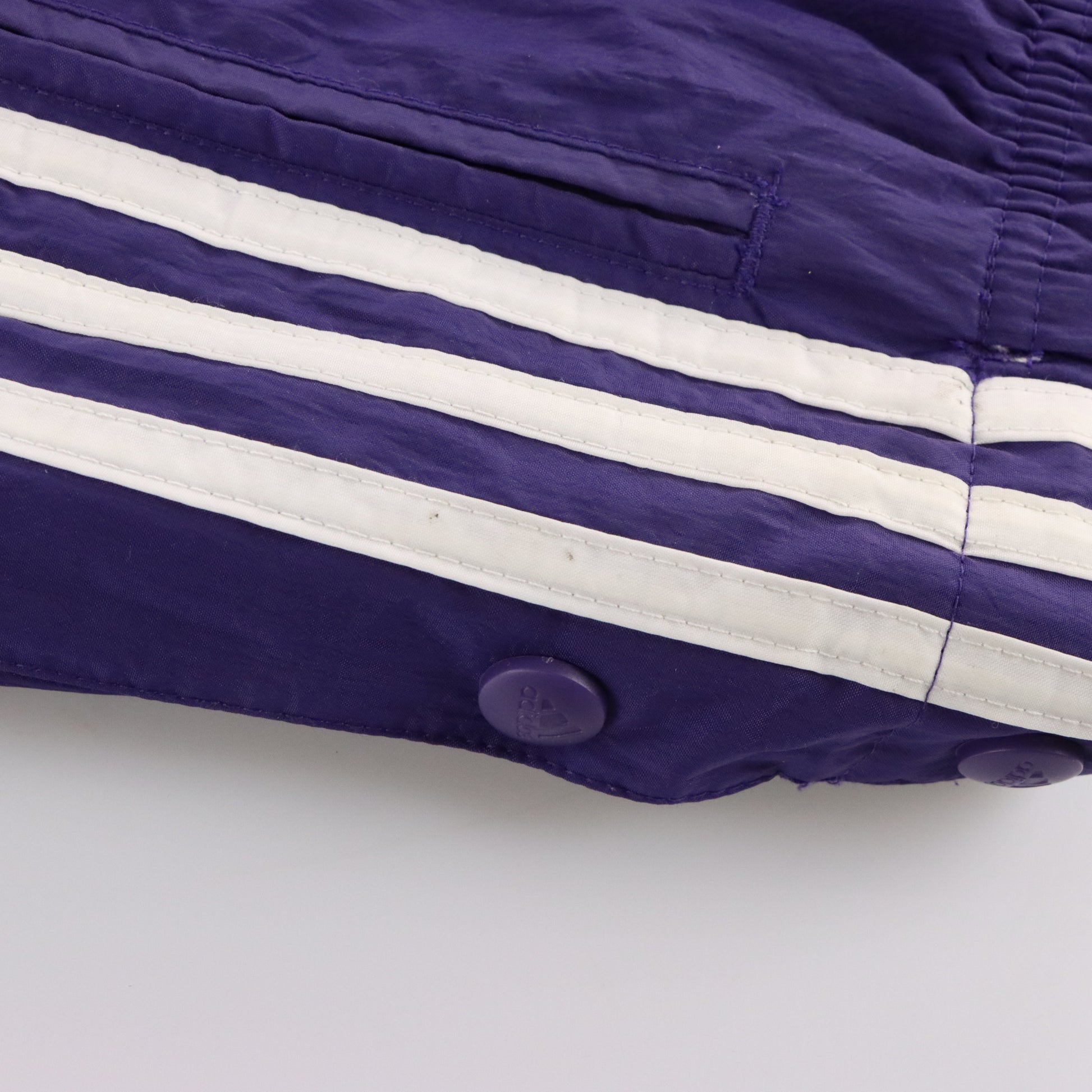 Vintage ADIDAS Purple & White Embroidered Logo Tear Away Trackpants (XS) ***COCO Vintage Sole Melbourne