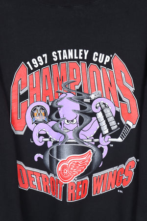 1997 Vintage Stanley NHL Redwings Hockey Logo 7 Sweatshirt USA Made (XXXL)