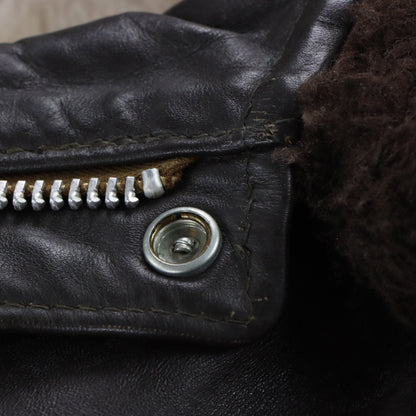 Vintage SCHOTT I.S.674.M.S Brown Leather Flight Jacket *Aubs Vintage Sole Melbourne