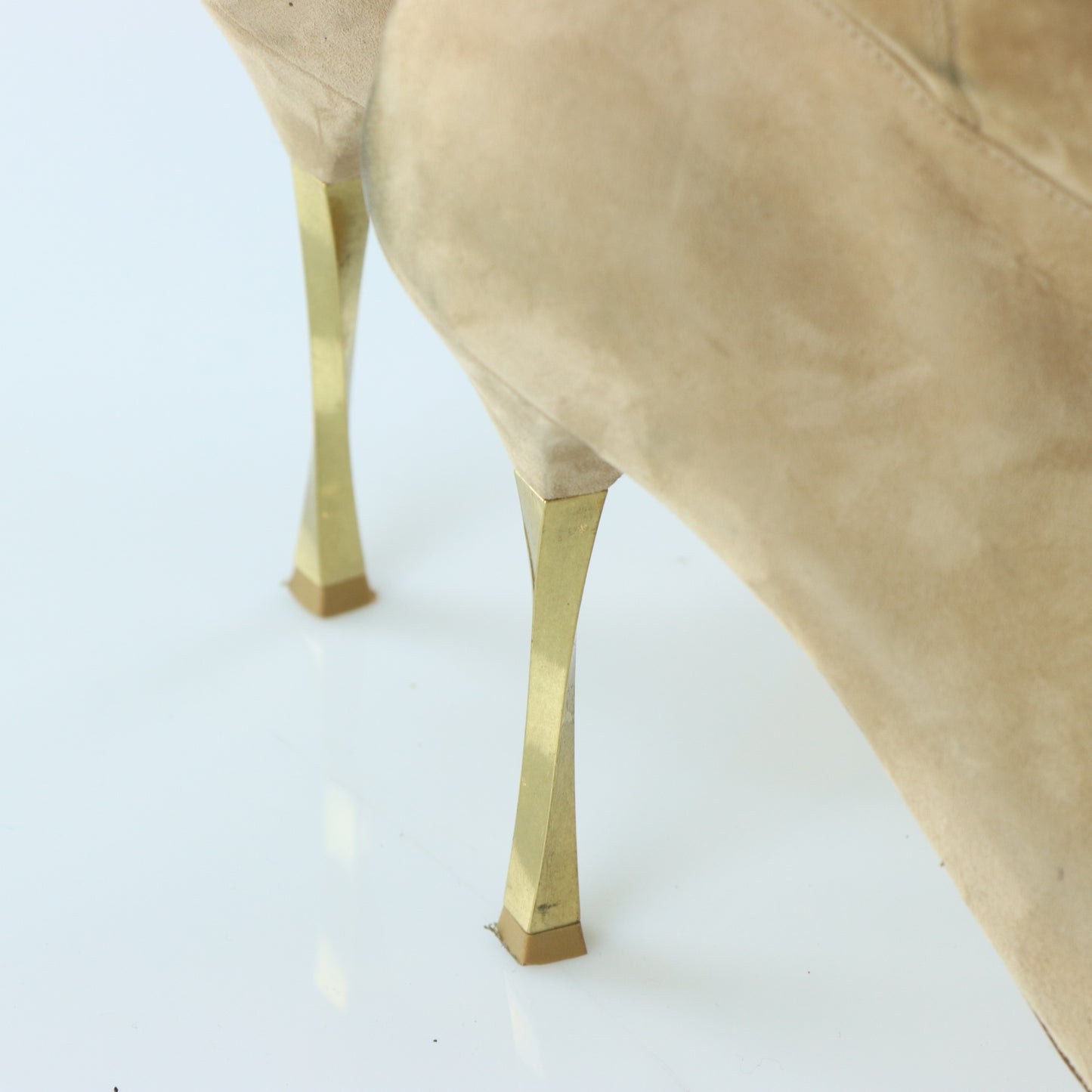 VALNETINO Suede Gold Heeled Italy Made Sock Boots (40)
