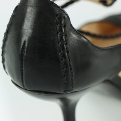 GIORGIO ARMANI Stitch Detailed Black Italy Made Pump Heels (36)