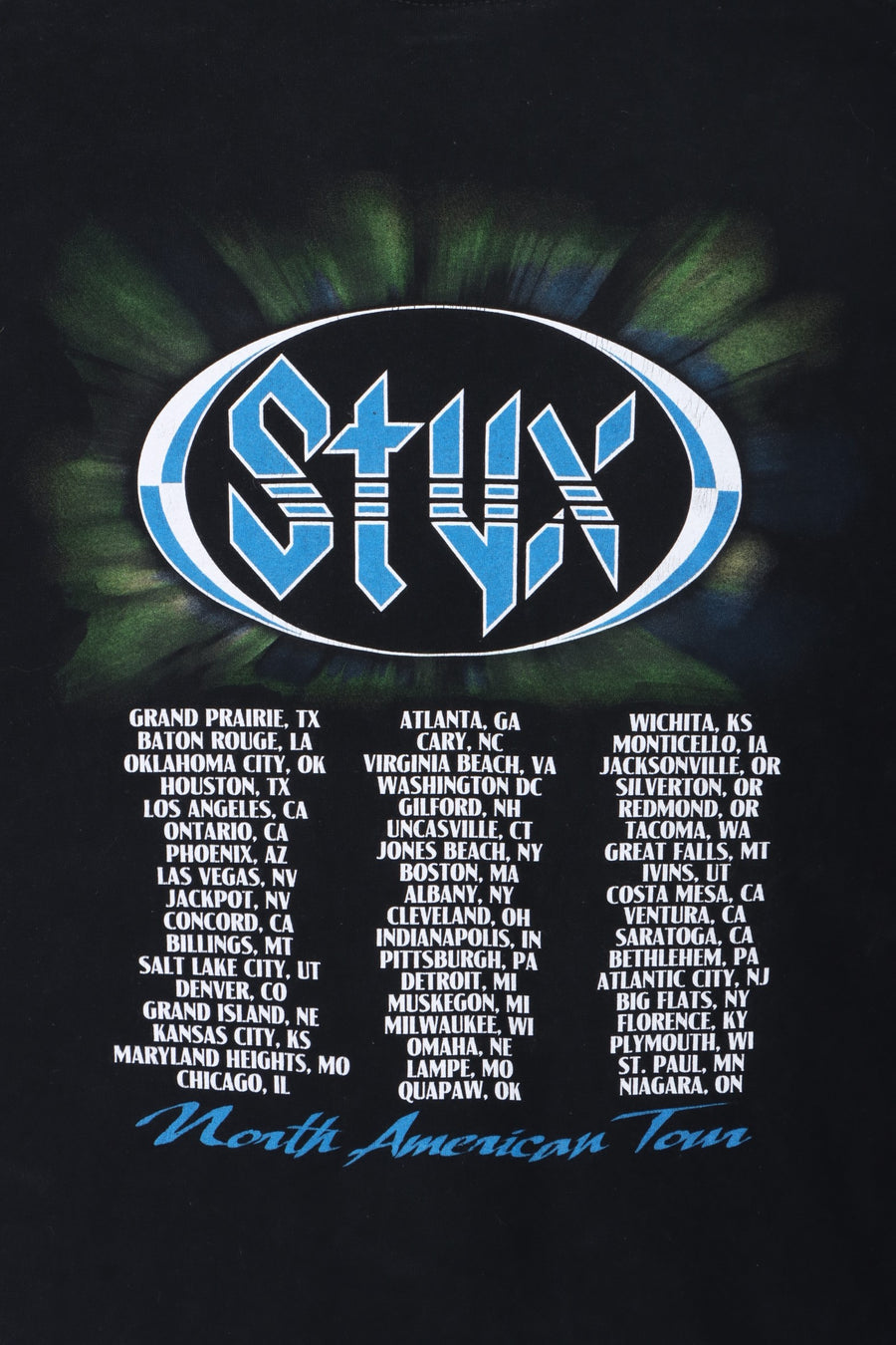 Styx North American Tour Front Back Oversized Boxy T-Shirt (L-XL)