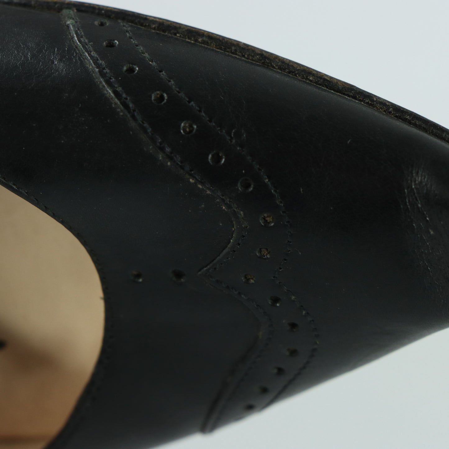 GIORGIO ARMANI Stitch Detailed Black Italy Made Pump Heels (36)
