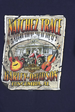 HARLEY DAVIDSON Navy Natchez Trace Music Tee (M)