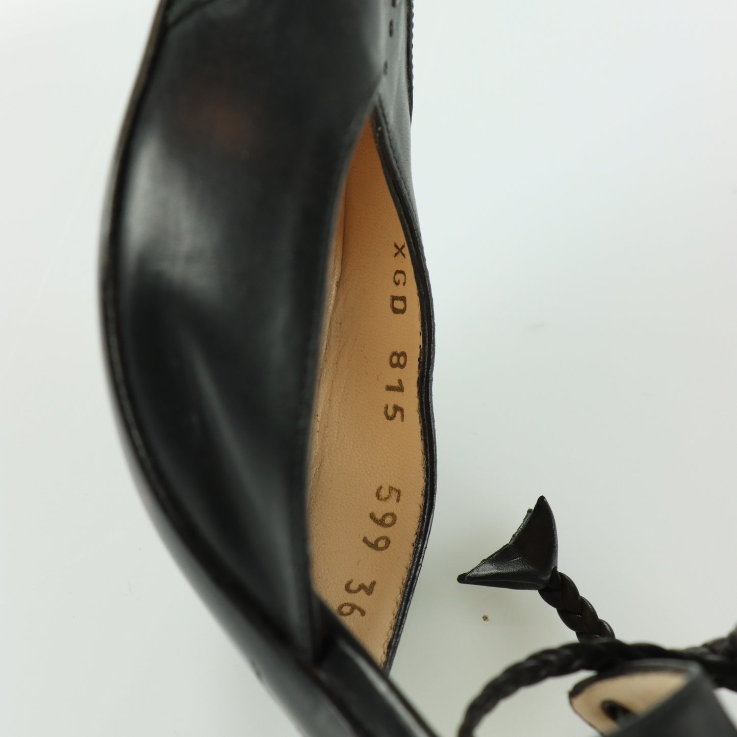 GIORGIO ARMANI Stitch Detailed Black Italy Made Pump Heels (36)