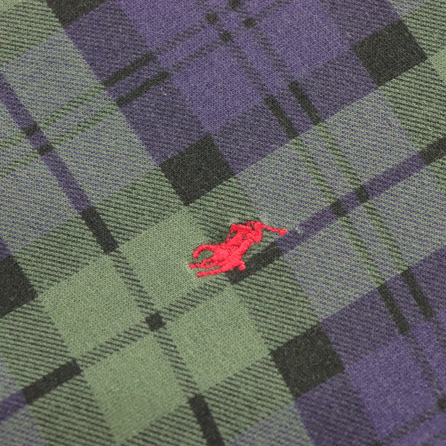 Vintage POLO RALPH LAUREN Embroidered Logo Plaid Navy Sweatshirt *aubs Vintage Sole Melbourne