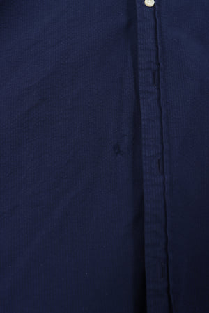RALPH LAUREN 'Untucked Fit' Navy Short Sleeve Shirt (XL)