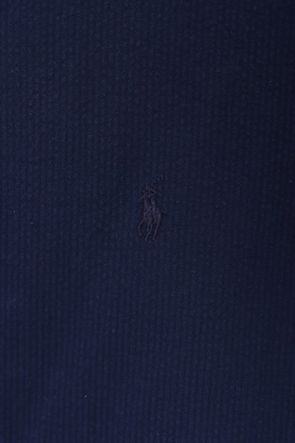 RALPH LAUREN 'Untucked Fit' Navy Short Sleeve Shirt (XL)