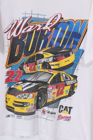 NASCAR Ward Burton #22 Car Racing Caterpillar Colourful Tee (L)