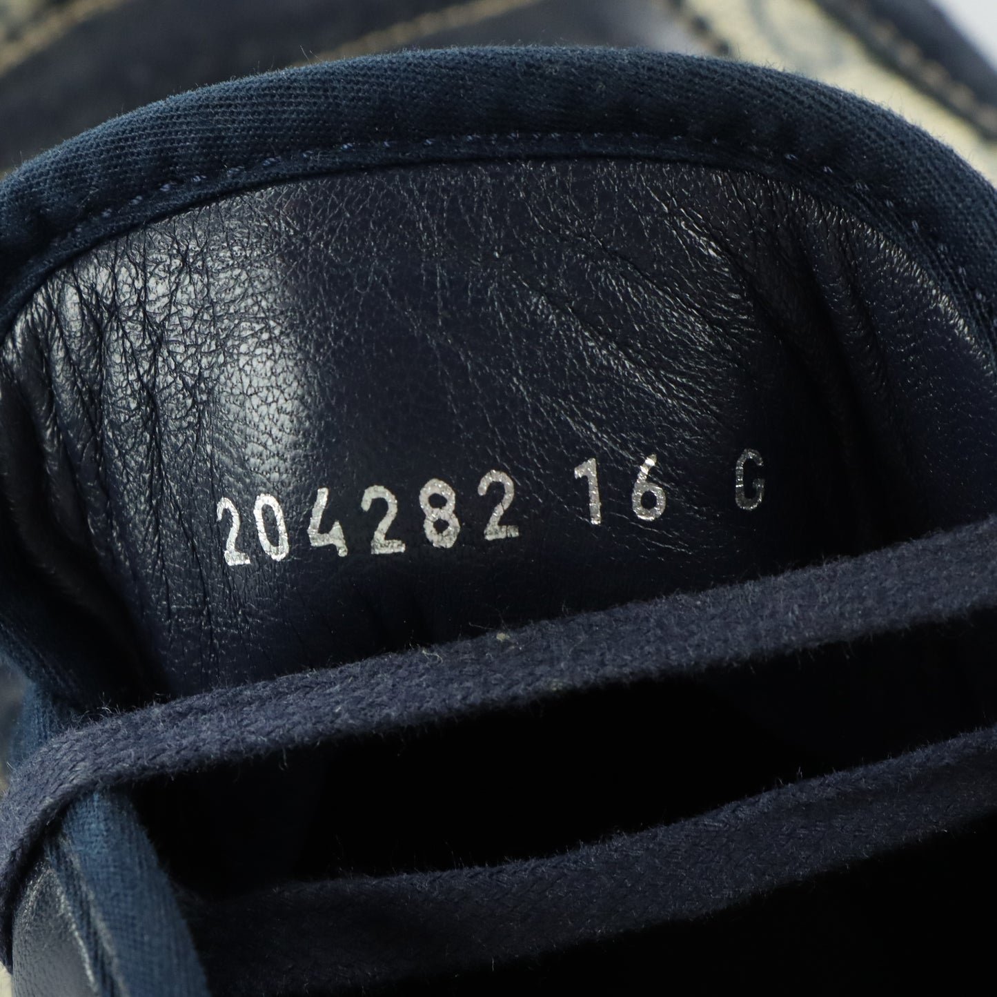 GUCCI Navy Suede & Beige GG Monogram Italian Made Sneakers (16)