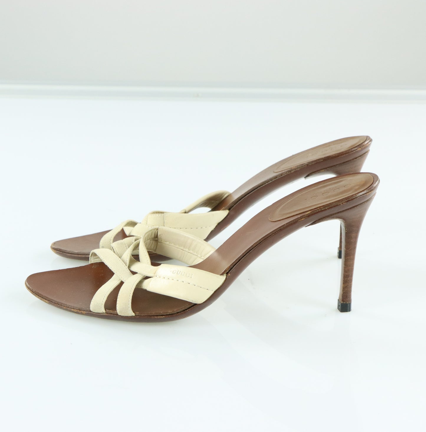 GUCCI Strappy Elastic Mule Kitten Heel Sandals (7)