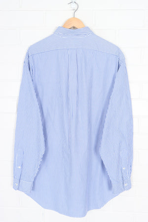 RALPH LAUREN 'Yarmouth' Blue Striped Button Up Shirt (2XL)