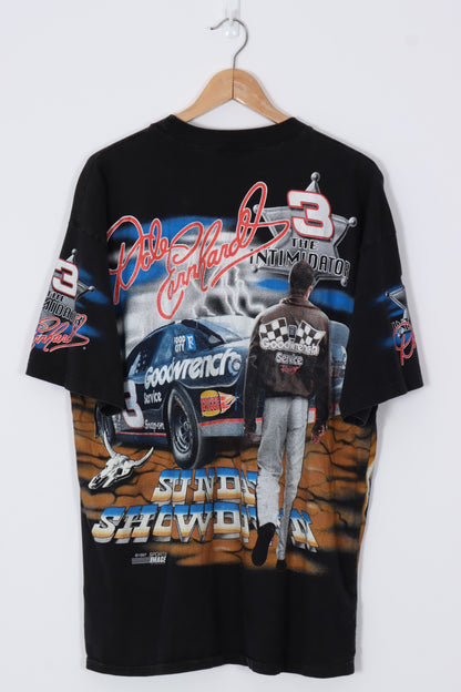 1997 Vintage NASCAR Dale Earnhardt Horses All Over Racing Tee (XL-XXL)