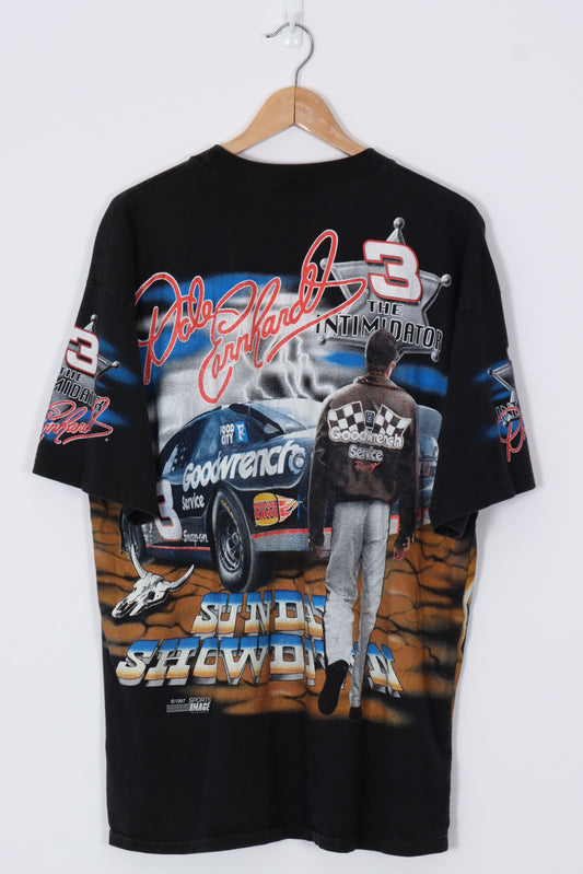 1997 Vintage NASCAR Dale Earnhardt Horses All Over Racing Tee (XL-XXL)