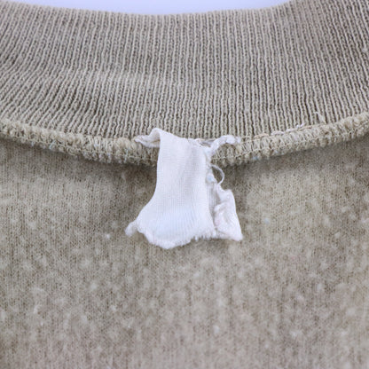 Vintage 80's ADIDAS Tan Embroidered Trefoil Logo V-Neck Sweatshirt (S) ***COCO Vintage Sole Melbourne