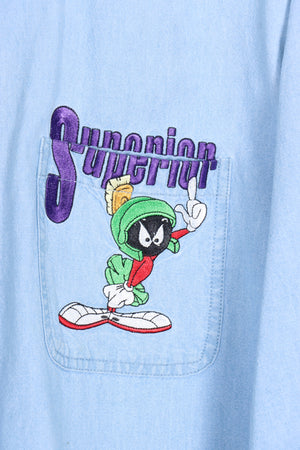 LOONEY TUNES Martian Embroidered Long Sleeve Shirt (XL)