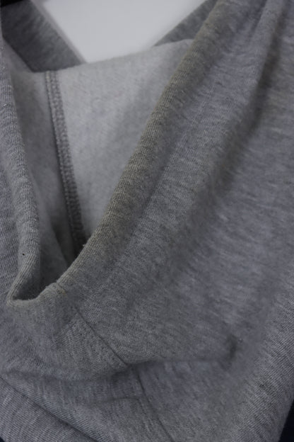 REEBOK Blue & Grey Embroidered Hoodie Sweatshirt (L)