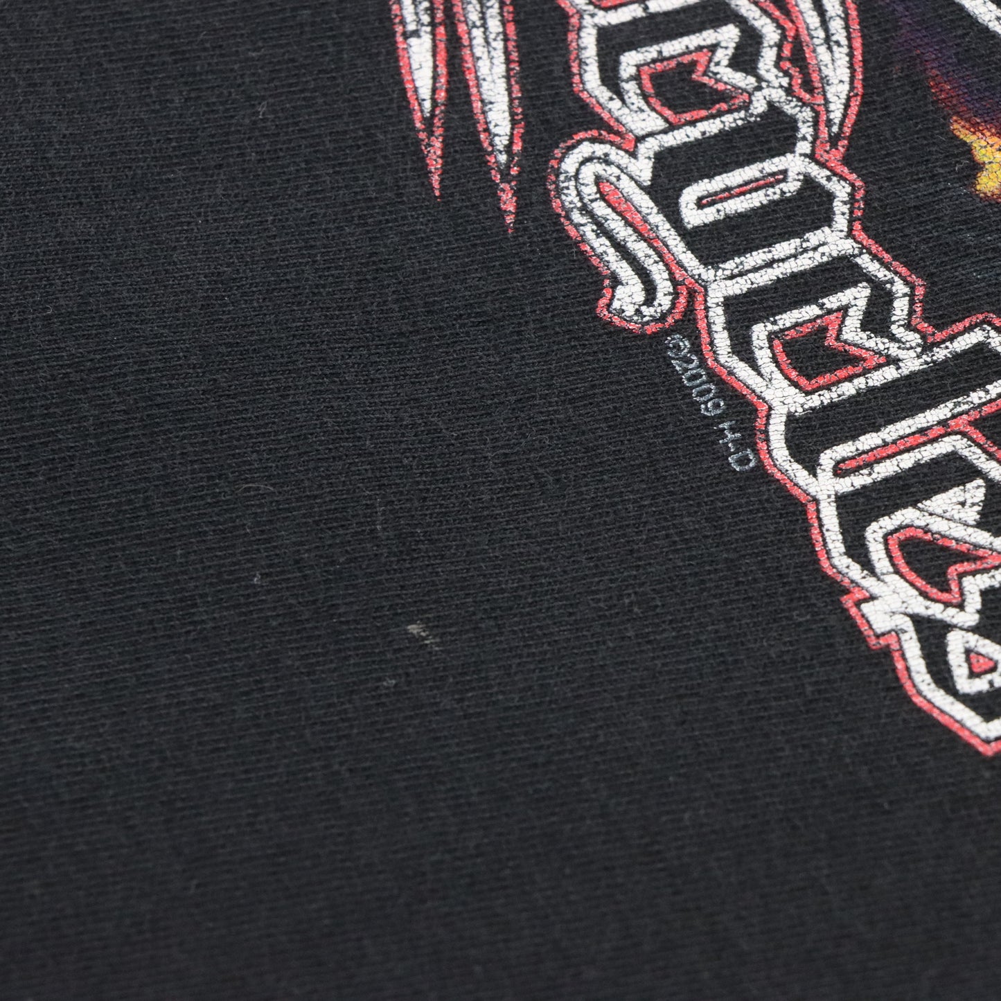 Vintage HARLEY DAVIDSON Skull Flame Black T-Shirt *Aubs Vintage Sole Melbourne