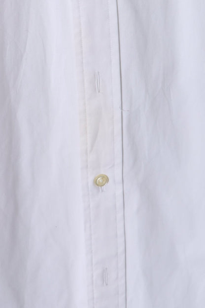 RALPH LAUREN 'Custom Fit' Short Sleeve White Shirt (M-L)