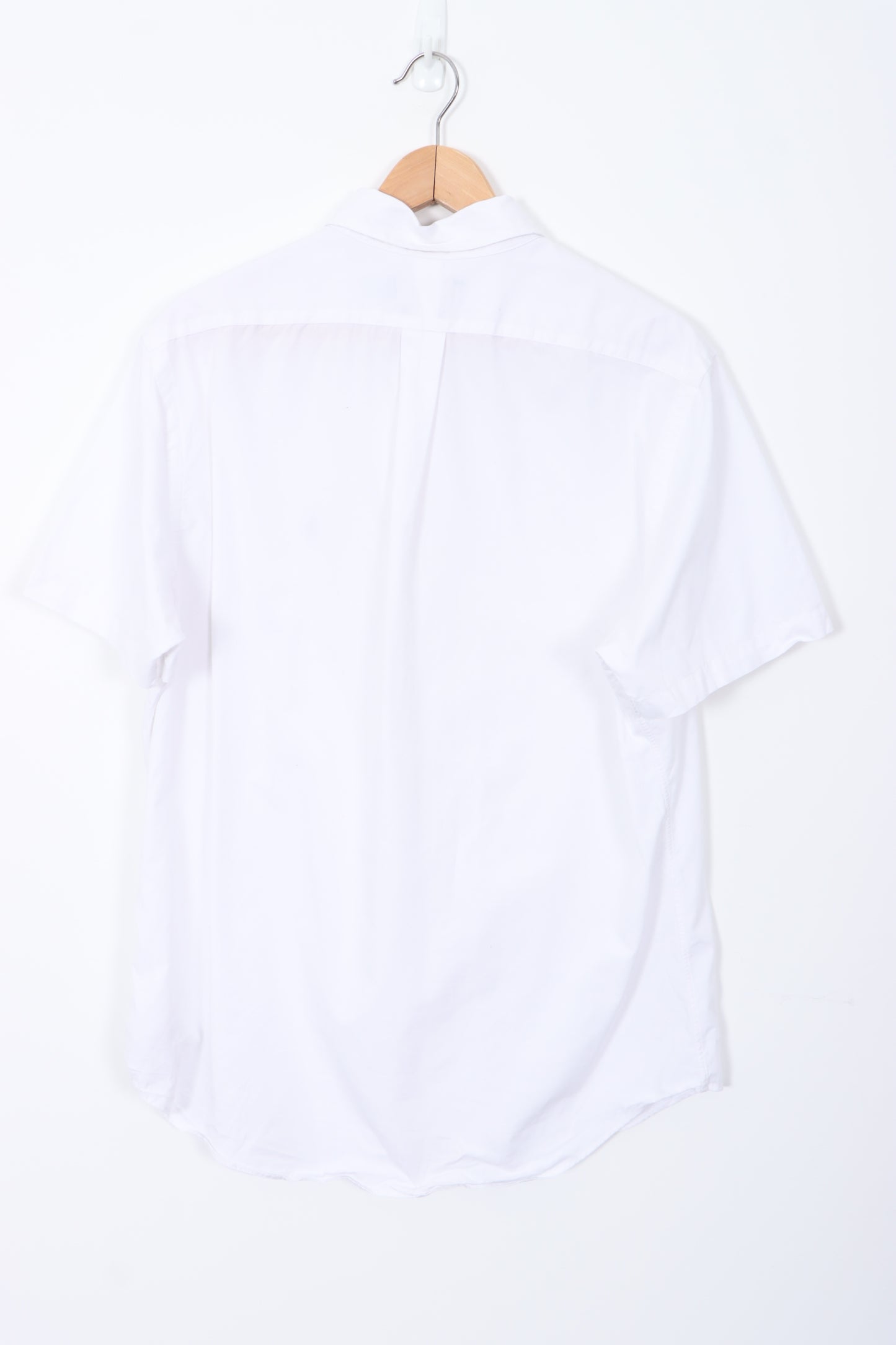 RALPH LAUREN 'Custom Fit' Short Sleeve White Shirt (M-L)