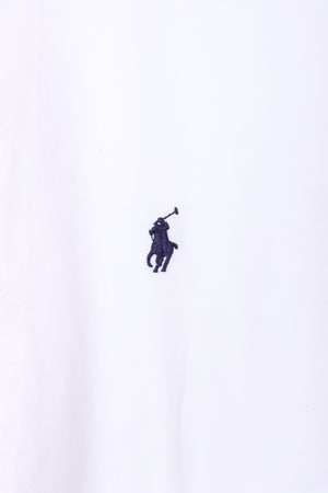 RALPH LAUREN 'Custom Fit' Short Sleeve White Shirt (M-L)