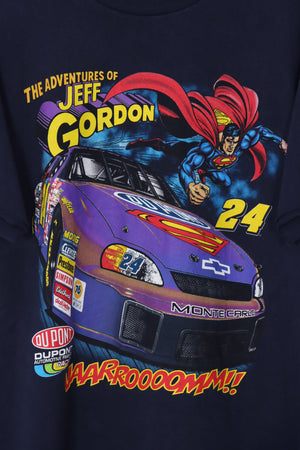 SUPERMAN x NASCAR Jeff Gordon 24 Raw Edge T-Shirt (M-L)