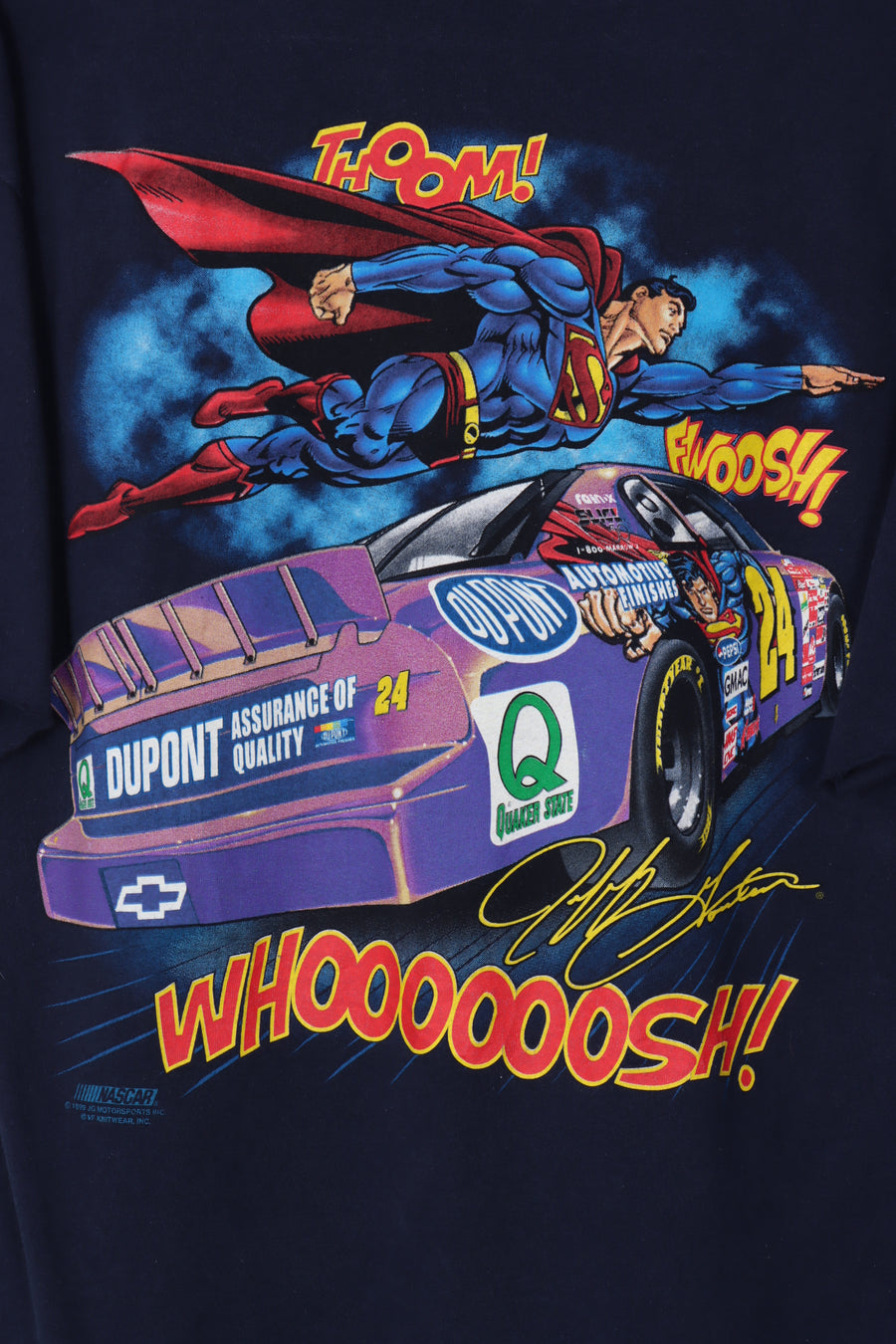 SUPERMAN x NASCAR Jeff Gordon 24 Raw Edge T-Shirt (M-L)