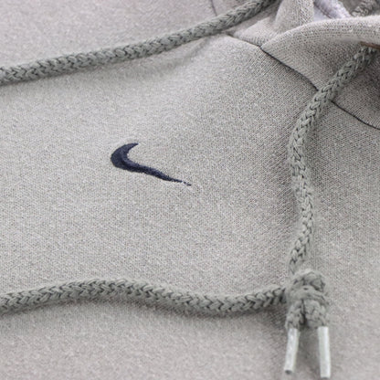 Vintage NIKE Centre Embroidered Swoosh Logo Grey Hooded Sweatshirt (XL) *Aubs Vintage Sole Melbourne