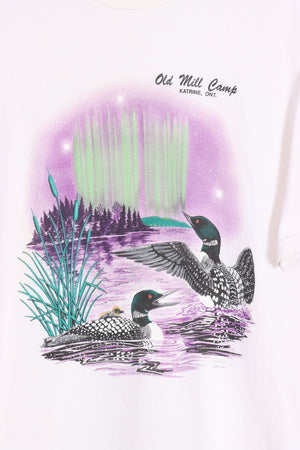 Old Mill Camp Mallard Ducks & Northern Lights Destination Tee (L)
