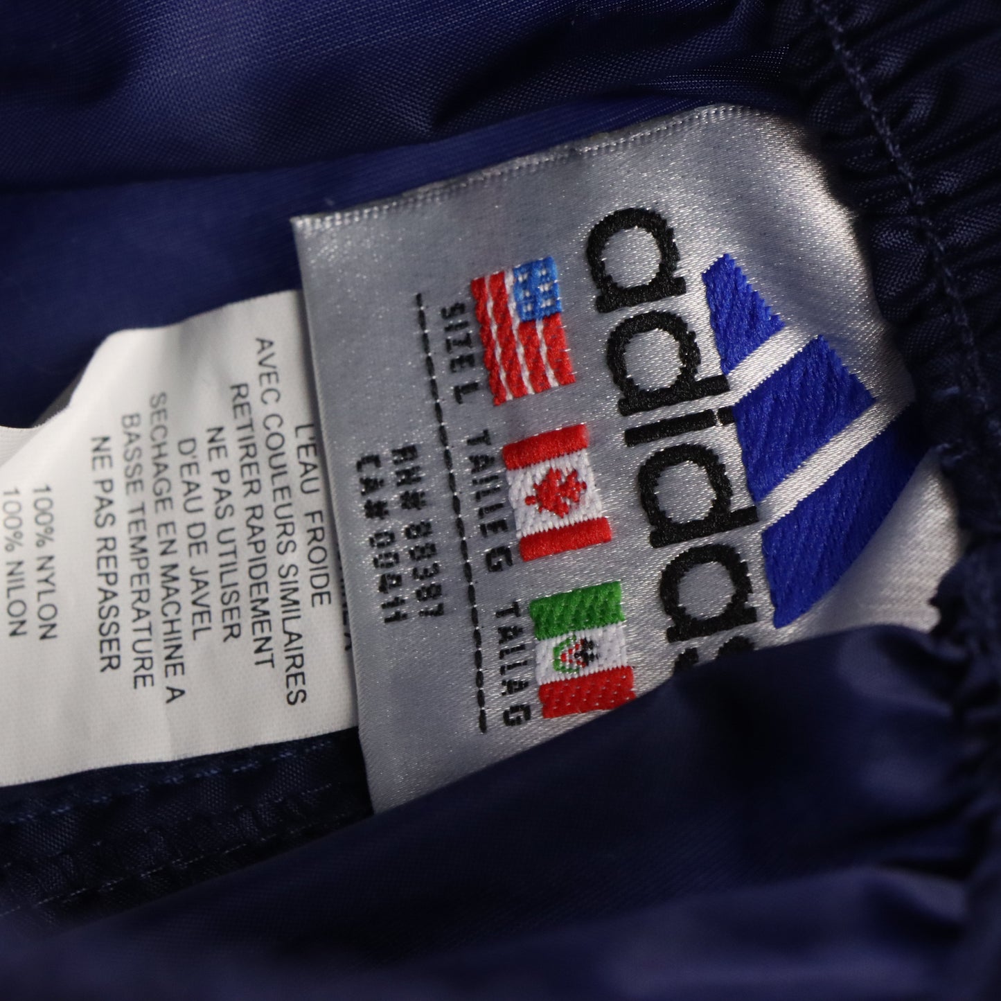 Vintage ADIDAS Embroidered Navy & White 3-Stripe Track Pants (XXS-XS) *Aubs Vintage Sole Melbourne