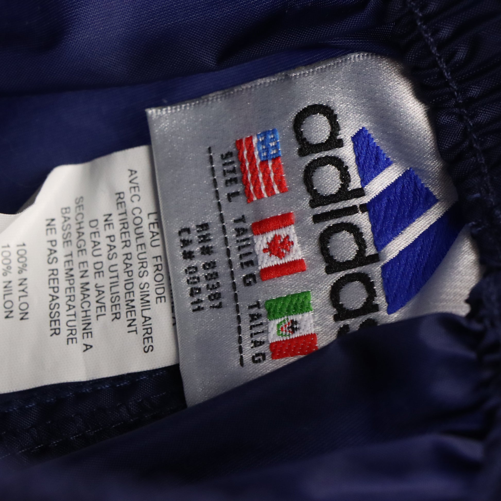Vintage ADIDAS Embroidered Navy & White 3-Stripe Track Pants (XXS-XS) *Aubs Vintage Sole Melbourne