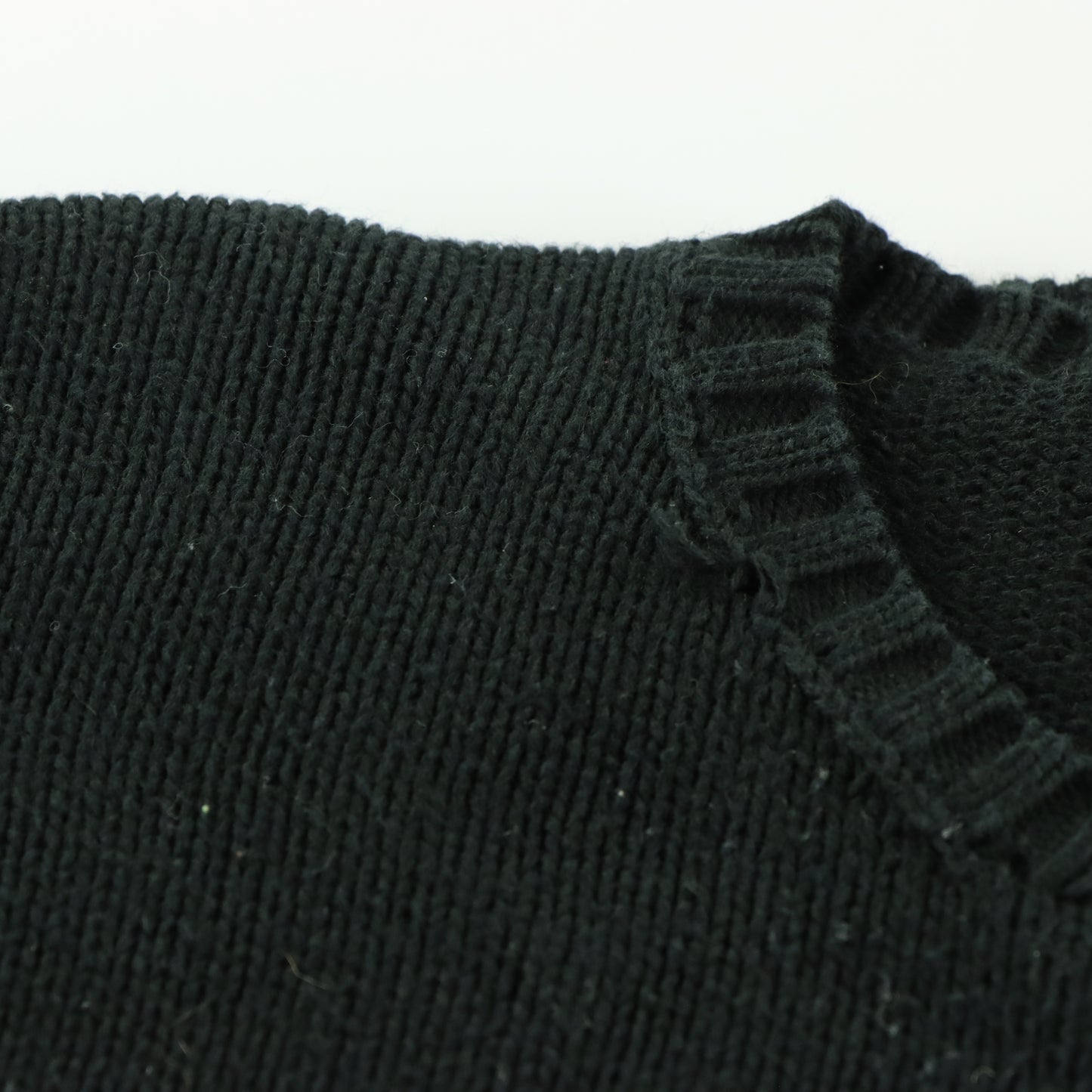 RALPH LAUREN POLO 100% Cotton Black Knit Sweater (L)