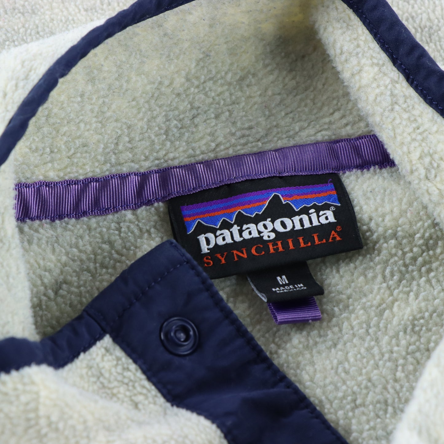 PATAGONIA Synchilla 1/4 Snap-T Oatmeal Fleece Sweatshirt (M)