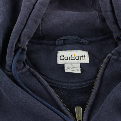CARHARTT K185 Navy Vintage Hooded Zip-Up Sweatshirt (L-XL)