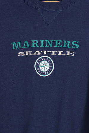 MLB Mariners Seattle Embroidered Logo Sweatshirt (XL)